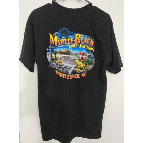 Harley Davidson Myrtel Beach Black Tee Shirt large - Picture 3 of 5